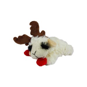 Dog Toy: Xmas Lamb Chop with Antlers