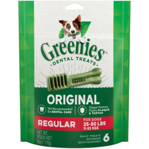 Greenies Original Regular Natural Dental Care Dog Treats, 170g (6 Treats)