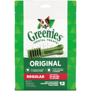 Greenies Original Regular Natural Dental Care Dog Treats, 340g (12 Treats)