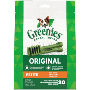 Dog Treats: Greenies Original Petite Natural Dental Care Dog Treats, 340g (20 Treats)