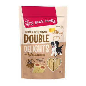 Dog Treats: Yours Droolly Double Delights Potato & Cheese Flavour 150g