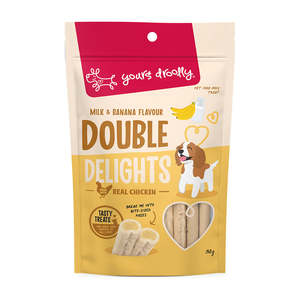 Yours Droolly Double Delights Milk & Banana Flavour 150g