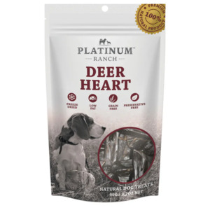 Dog Treats: Platinum Ranch Deer Heart 90g