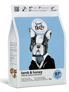 GoodNoze Freeze Dried Dog Food - lamb & honey (chicken) 350gms