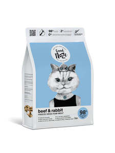 All: GoodNoze Freeze Dried Cat Food - beef & rabbit 350gms