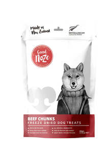 GoodNoze Freeze Dried Dog Treats - beef chunks 60g