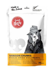 GoodNoze Freeze Dried Dog Treats - venison chunks 60g