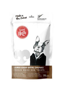 GoodNoze Freeze Dried Dog Treats - Lamb & beef offal chunks 60g