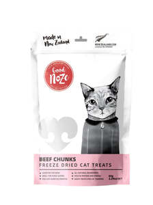 All: GoodNoze Freeze Dried Cat Treats - beef chunks 65g