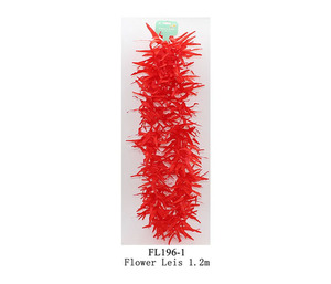 Flower Leaf Leis 1.2m - Red - Dollar Mart And More