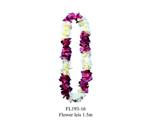 Flower Petal Leis 1.5m - Dark Purple+White - Dollar Mart And More
