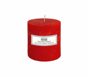Rustic Rose Scented Candles 6.3x7cm Red - Dollar Mart $2 And More