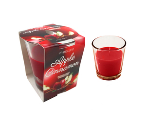 Scented Candle Glass Candle Cup 8x7cm 85gms - Apple Cinnamon - Dollar Mart $2 And More