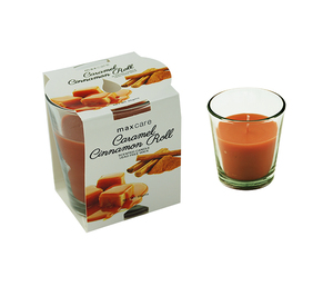 Scented Candle Glass Candle Cup 8x7cm 85gms - Caramel Cinnamon Roll - Dollar Mar&hellip;