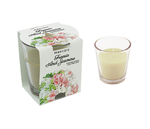 Scented Candle Glass Candle Cup 8x7cm 85gms - Freesia And Jasmine - Dollar Mart $2 And More