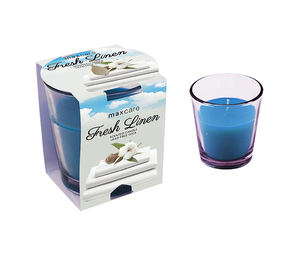 Scented Candle Glass Candle Cup 8x7cm 85gms - Fresh Linen - Dollar Mart $2 And More