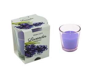 Scented Candle Glass Candle Cup 8x7cm 85gms - Lavender Breeze - Dollar Mart $2 And More
