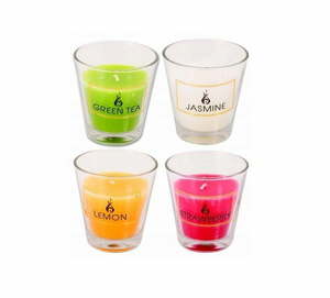 Scented Candle Glass Candle Cup 8x7cm Assorted - Dollar Mart $2 And More