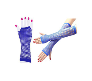 Fishnet Glove Long - Purple - Dollar Mart And More