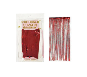 Foil Curtain 1x2m Red Tinsel Door Curtain - Dollar Mart $2 And More