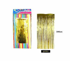 Products: Foil Door Curtain Tinsel Curtain 90x240cm - Gold - Dollar Mart $2 And More