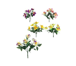 Artificial Cattleya 5 Heads Assorted - Dollar Mart And More