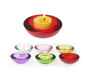 Tealight Candle Glass Holder 7.5x3cm Assorted - Dollar Mart $2 And More