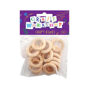 Craft Natural Rings 3cm 14pc