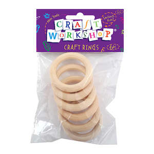 Craft Natural Rings 5cm 6pc