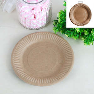 Shmick Natural Kraft Partyware: Kraft Paper Plates 18cm