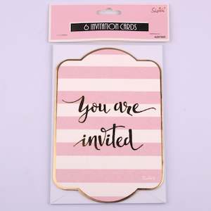 Luxe Pink: Pink invitation cards 6pk