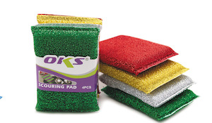 Cleaning: SCRUBBING PADS-4PCS MIX COL