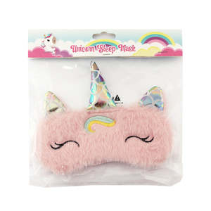 Personal Care: Eye Mask Unicorn Pink Plush