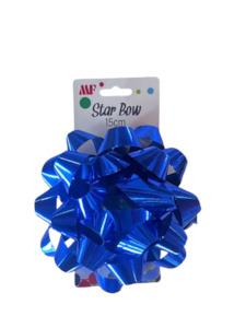 Gift Wrapping: Star Bow Blue 15cm