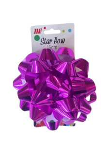 Star Bow  Hot Pink 15cm