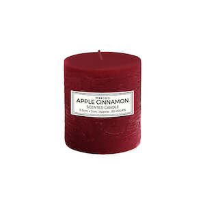 Candles And Incense: Rustic Apple Cinnamon Scented Candle 6.3x7cm Burgandy