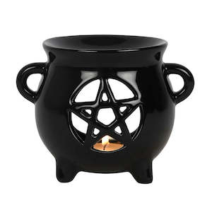 Candles And Incense: Pentagram Cauldron Oil Burner