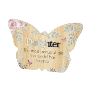 Plaques: Spring Butterfly Plaque Daughter