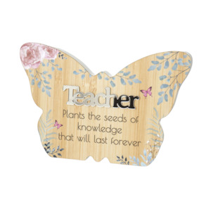 Plaques: Spring Butterfly Plaque Teacher