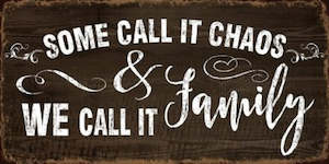 Wall Art on MDF Family Chaos 30x60cm