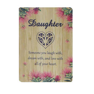 Plaques: Daughter Pohutukawa Bamboo Plaque
