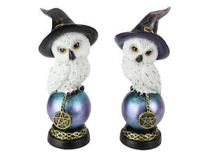 Fantasy: 12.5cm Owl w/Witch Hat on Celtic Ball