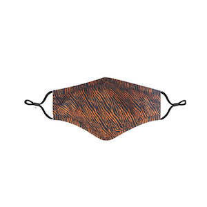 Reusable Face Mask Orange Animal Print