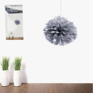 Metallic Silver Puff 40cm