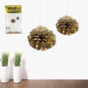 Metallic Gold Puff 2pk 15cm