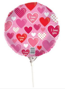 Valentines: Balloon On Stick I Love You