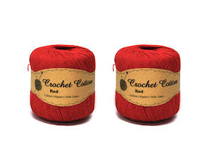 Sewing And Haberdashery: Crochet Cotton 50g 3.25mm Red
