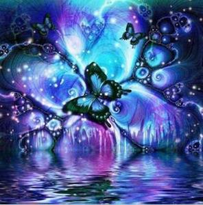 Diamond Art: 5D Diamond Art Butterfly 20x20cm