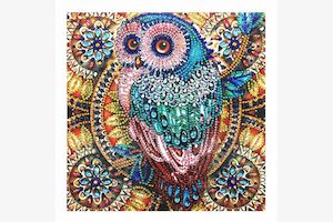 5D Diamond Art Owl 20x20cm