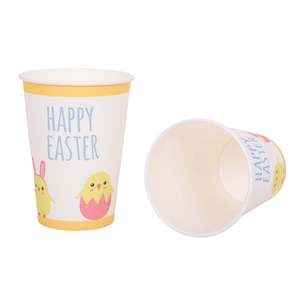 Easter: 20pk Yellow Chick Easter Paper Cups 266ml